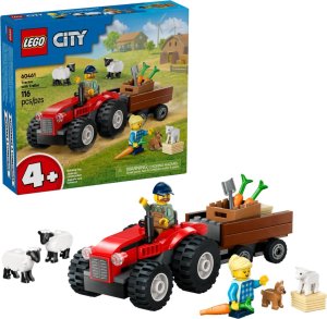 LEGO® CITY 60461 Červený traktor s přívěsem a ovcemi