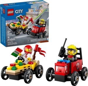 LEGO® City 60458 Závodní balíček: Rozvoz pizzy vs. hasičské auto